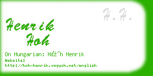 henrik hoh business card